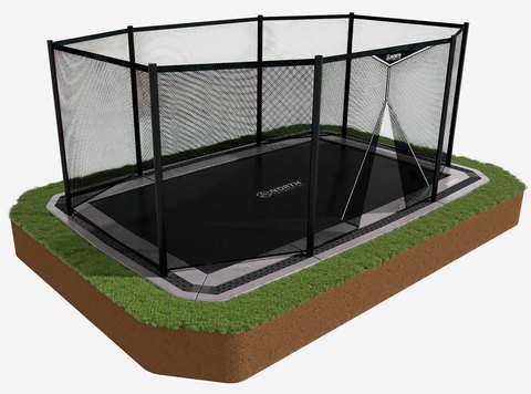 North In Ground Rektangulær Nedgravd Trampoline - Beste Pro valg